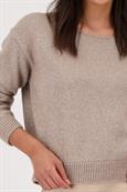 Weicher Strickpullover mit Lurex truffle