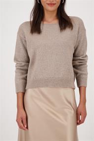 Weicher Strickpullover mit Lurex truffle