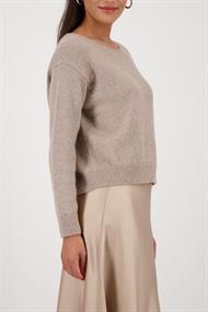 Weicher Strickpullover mit Lurex truffle