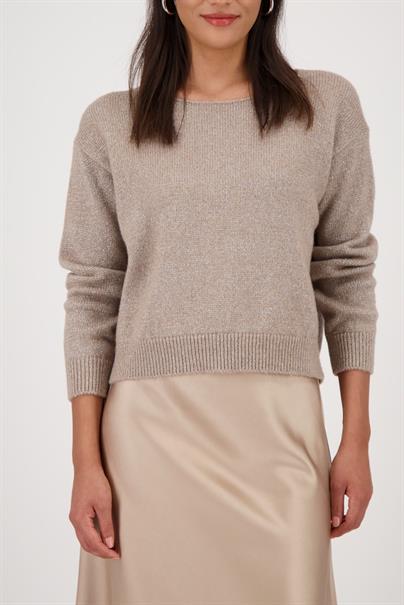 Weicher Strickpullover mit Lurex truffle
