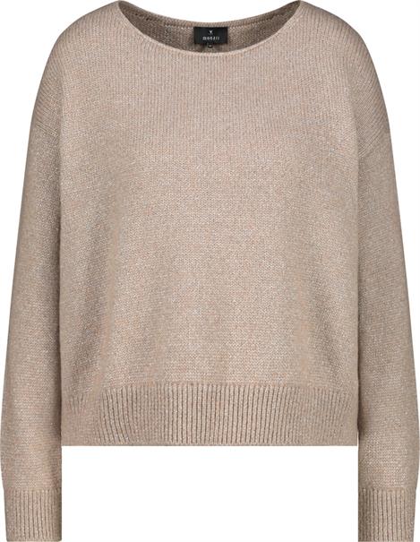 Weicher Strickpullover mit Lurex truffle