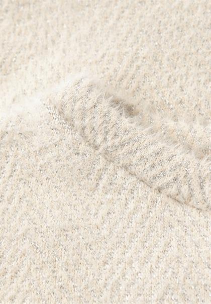 Weiches Shirt mit Glitzer soft beige