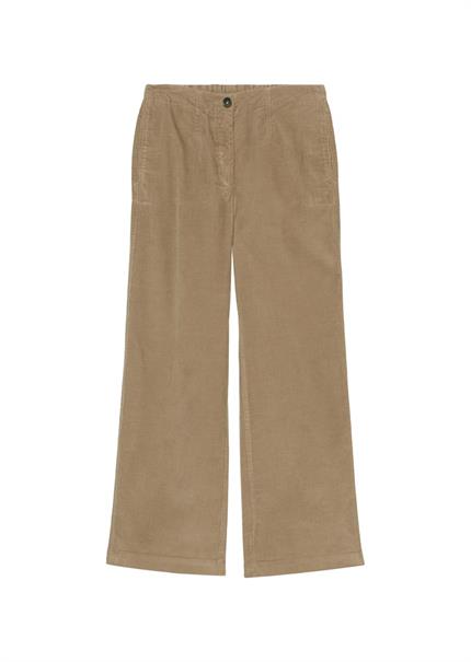 Weite Feincord-Hose straight cropped sandy shore