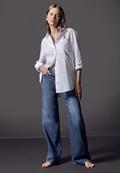 Weite Jeanshose medium blue washed