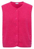 Weste aus Teddy-Material mit Rundhals beetroot pink