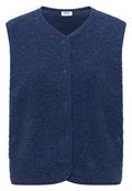 Weste aus Teddy-Material mit Rundhals sporty denim blue