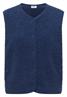 Weste aus Teddy-Material mit Rundhals sporty denim blue