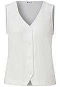 Weste in Feinstrick-Optik mit V-Neck off white