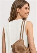 Weste in Feinstrick-Optik mit V-Neck off white