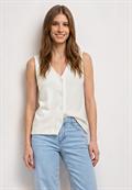 Weste in Feinstrick-Optik mit V-Neck off white