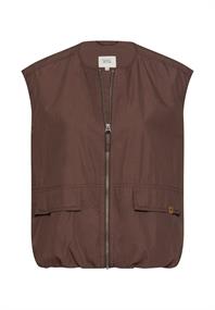 Weste mit Reißverschluss brown