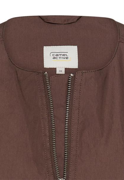Weste mit Reißverschluss brown