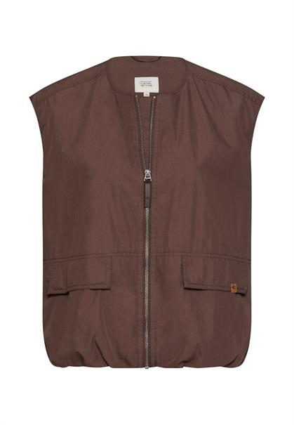 Weste mit Reißverschluss brown