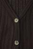 Weste mit V-Neck und Knopfleiste espresso brown
