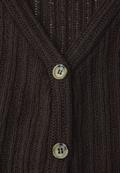 Weste mit V-Neck und Knopfleiste espresso brown