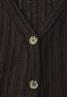 Weste mit V-Neck und Knopfleiste espresso brown
