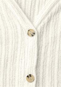 Weste mit V-Neck und Knopfleiste off white