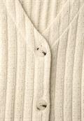 Weste mit V-Neck und Knopfleiste soft beige