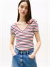 white - red - navy stripe
