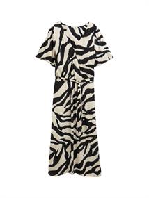 Wickelkleid mit Muster abstract beige zebra