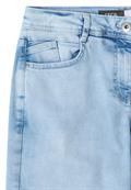 Wide Leg Capri Jeans im Loose Fit light blue random bleached