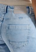 Wide Leg Capri Jeans im Loose Fit light blue random bleached