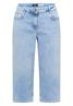 Wide Leg Capri Jeans im Loose Fit light blue random bleached