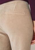 Wide Leg Cordhose silvery beige