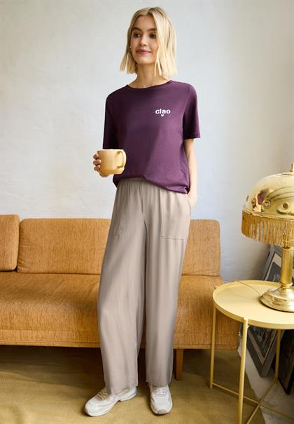 Wide Leg Culotte im Loose Fit quiet ivory