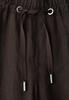 Wide Leg Hose im Loose Fit aus Leinen espresso brown