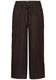Wide Leg Hose im Loose Fit aus Leinen espresso brown
