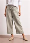 Wide Leg Hose im Loose Fit aus Leinen timeless beige