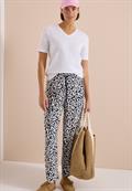 Wide Leg Hose im Loose Fit mit Leo-Print urban dark blue