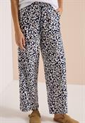 Wide Leg Hose im Loose Fit mit Leo-Print urban dark blue