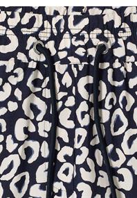 Wide Leg Hose im Loose Fit mit Leo-Print urban dark blue