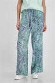 Wide Leg Hose mit Paisley Muster fresh mint gemustert