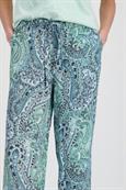 Wide Leg Hose mit Paisley Muster fresh mint gemustert