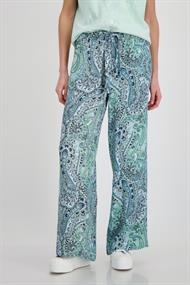 Wide Leg Hose mit Paisley Muster fresh mint gemustert