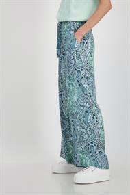 Wide Leg Hose mit Paisley Muster fresh mint gemustert