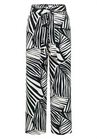 Wide Leg Hose mit Print und Gürteldetail palm breeze green