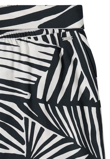 Wide Leg Hose mit Print und Gürteldetail palm breeze green