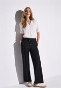 Wide Leg Hose mit Struktur black