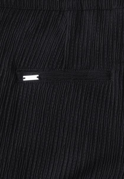 Wide Leg Hose mit Struktur black