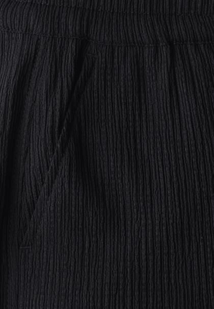 Wide Leg Hose mit Struktur black