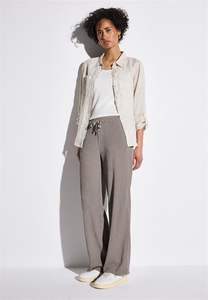 Wide Leg Hose mit Struktur vintage stone