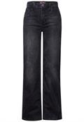 Wide Leg Jeans black net wash