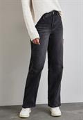 Wide Leg Jeans black net wash