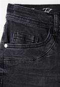 Wide Leg Jeans black net wash