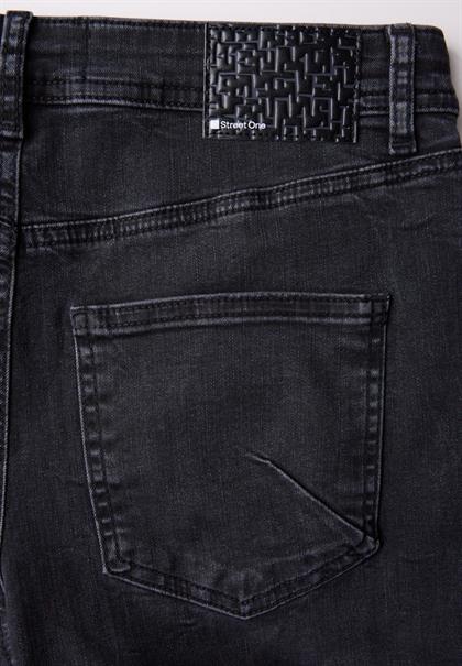Wide Leg Jeans black net wash