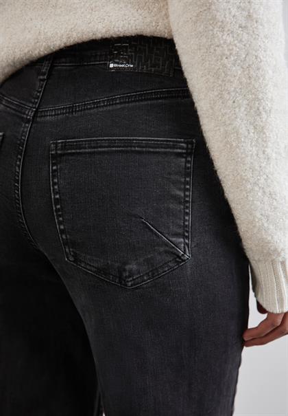 Wide Leg Jeans black net wash